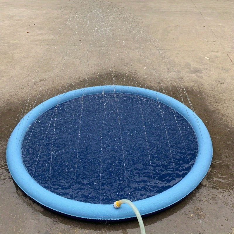 Foldable Dog Bath Tub & Swimming Pool - Durable Plastic, Non-Electric Pet Water Play Mat For Medium To Large Breeds