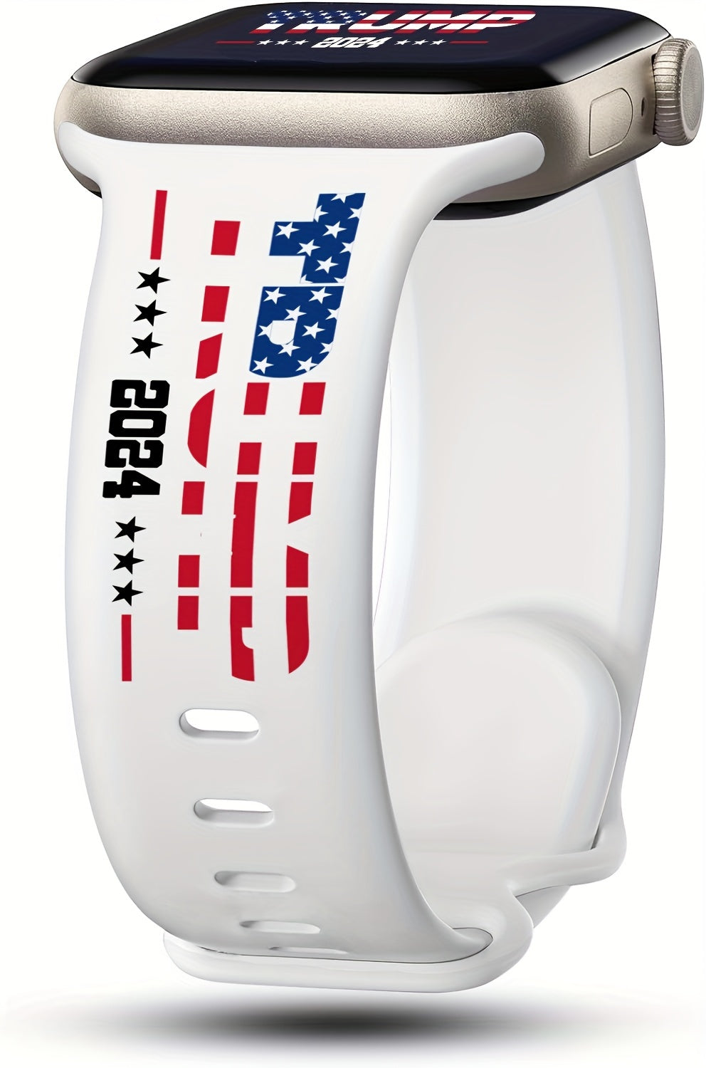 Trump Series Watch Strap, Suitable for Iwatch Series, American Flag Silicone Smart Watch Replacement Wristband, Suitable for Both Men And Women