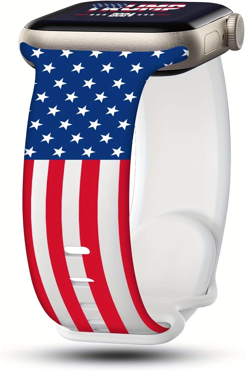 Trump Series Watch Strap, Suitable for Iwatch Series, American Flag Silicone Smart Watch Replacement Wristband, Suitable for Both Men And Women