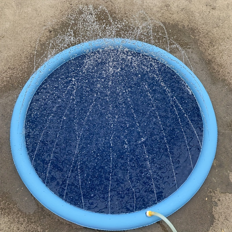 Foldable Dog Bath Tub & Swimming Pool - Durable Plastic, Non-Electric Pet Water Play Mat For Medium To Large Breeds