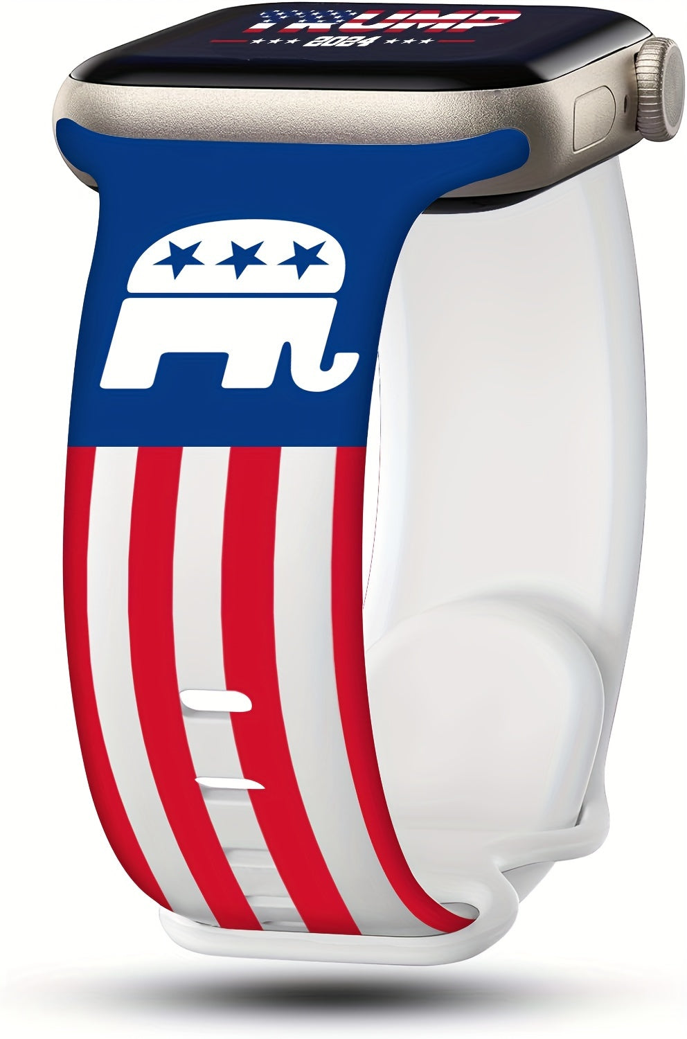 Trump Series Watch Strap, Suitable for Iwatch Series, American Flag Silicone Smart Watch Replacement Wristband, Suitable for Both Men And Women