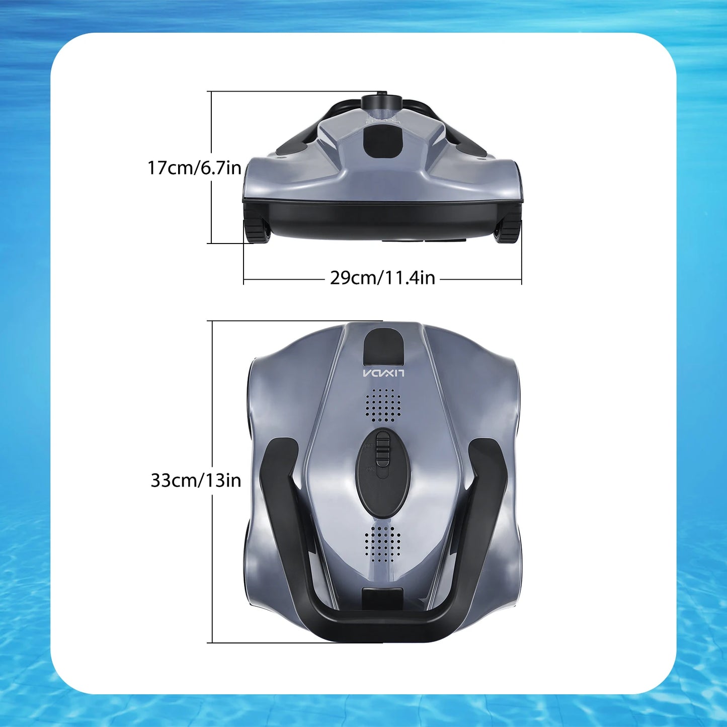 Automatic Robotic Pool Cleaner Cordless Robotic Pool Vacuum for In Ground Flat Pools UK Plug /US Plug /AU Plug /EU Plug