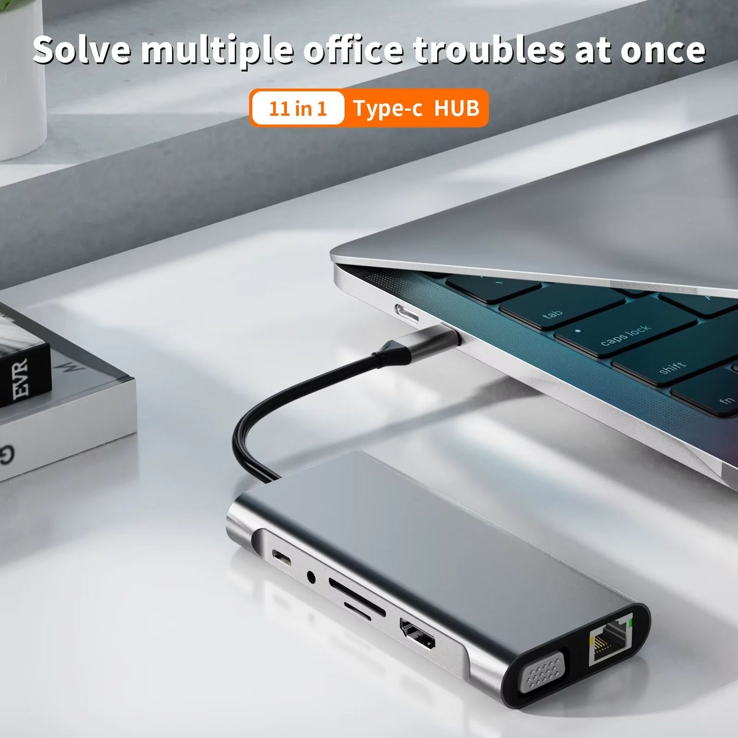 11-in-1 4K USB C 3.0 HUB Type C to HDMI-compatible USB 3.0 Adapter Type C HUB Dock PD 87W USB C Splitter for MacBook Pro Air
