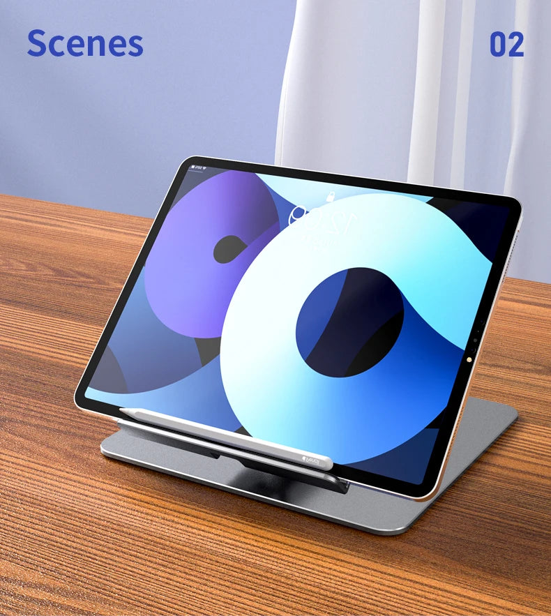 Aluminum Tablet Stand Desk Riser 360° Rotation Multi-Angle Height Adjustable Foldable Holder Dock For iPad Pro Air Xiaomi Table
