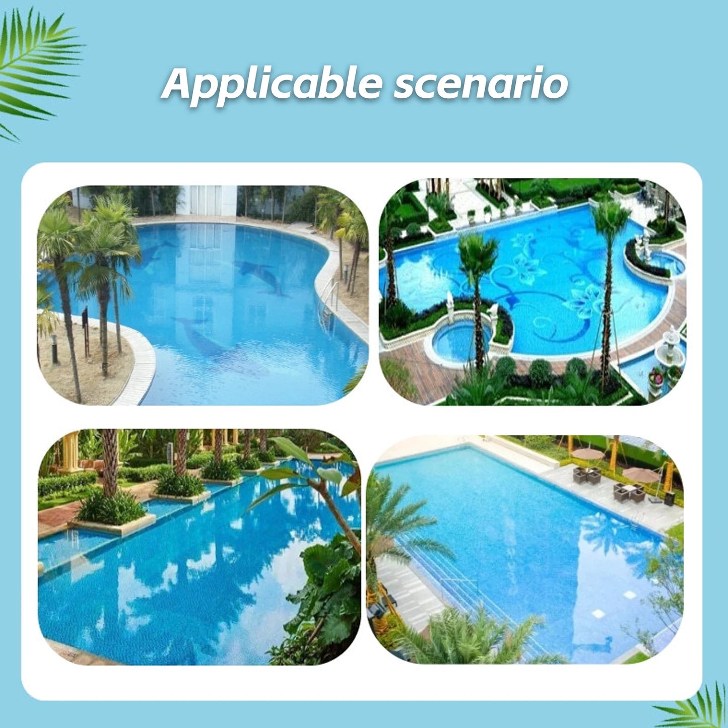 Automatic Robotic Pool Cleaner Cordless Robotic Pool Vacuum for In Ground Flat Pools UK Plug /US Plug /AU Plug /EU Plug