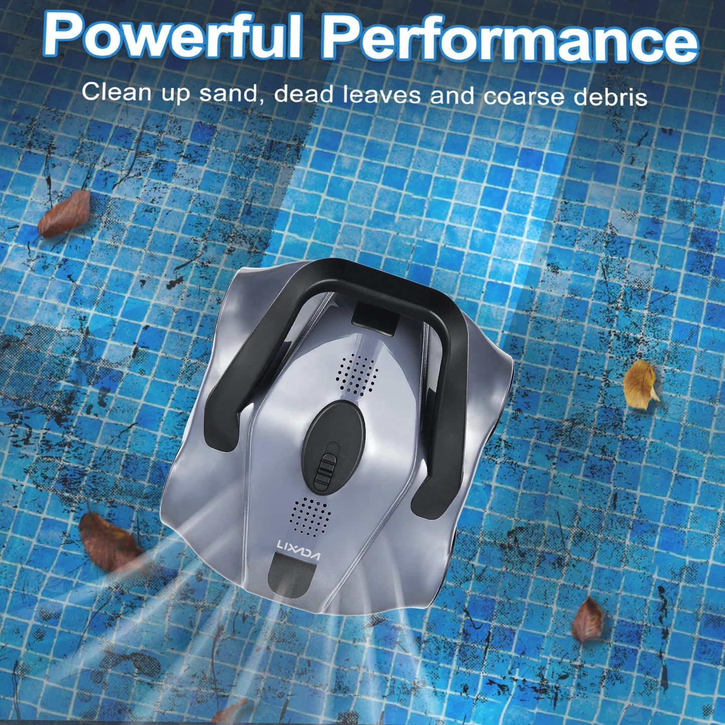 Automatic Robotic Pool Cleaner Cordless Robotic Pool Vacuum for In Ground Flat Pools UK Plug /US Plug /AU Plug /EU Plug