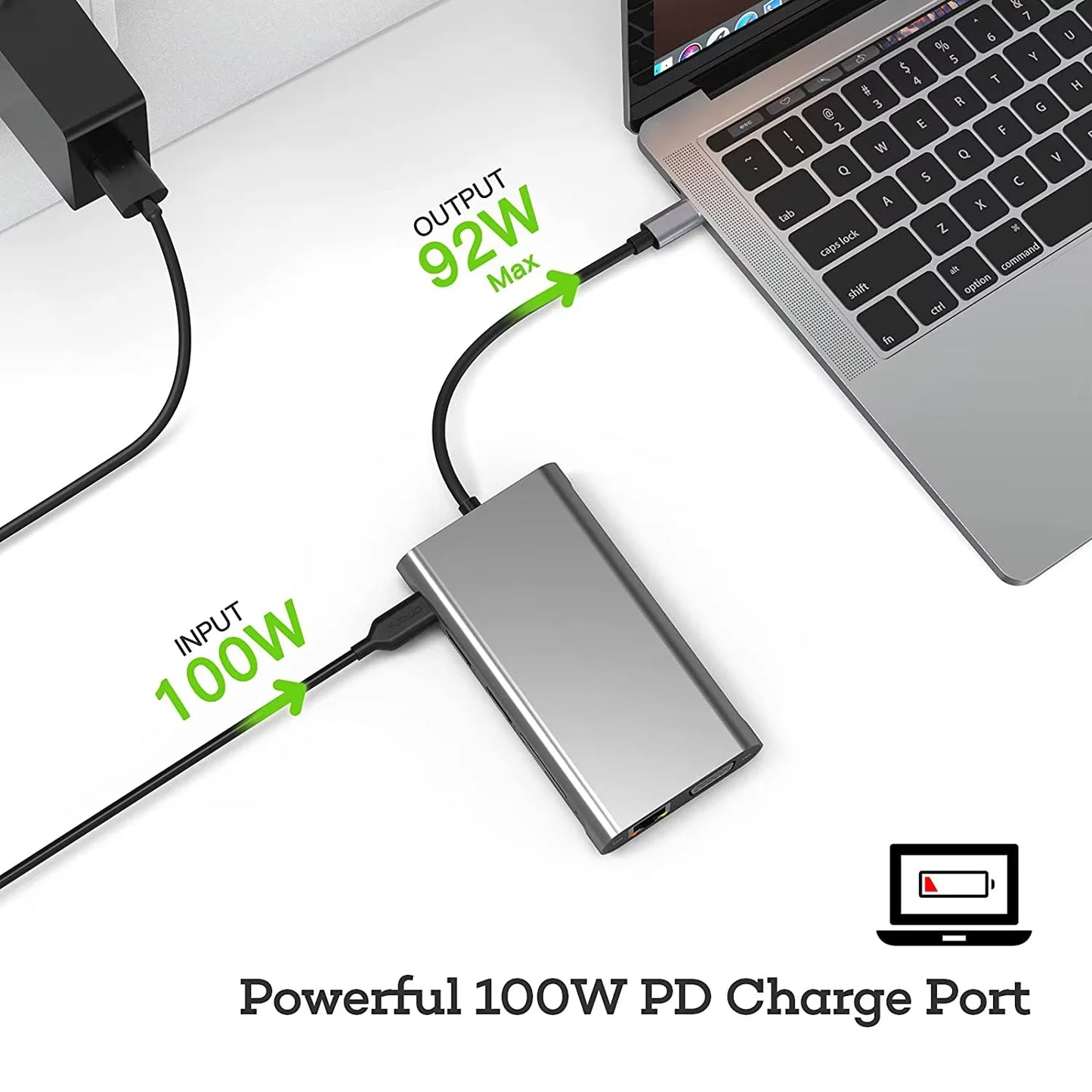 11-in-1 4K USB C 3.0 HUB Type C to HDMI-compatible USB 3.0 Adapter Type C HUB Dock PD 87W USB C Splitter for MacBook Pro Air