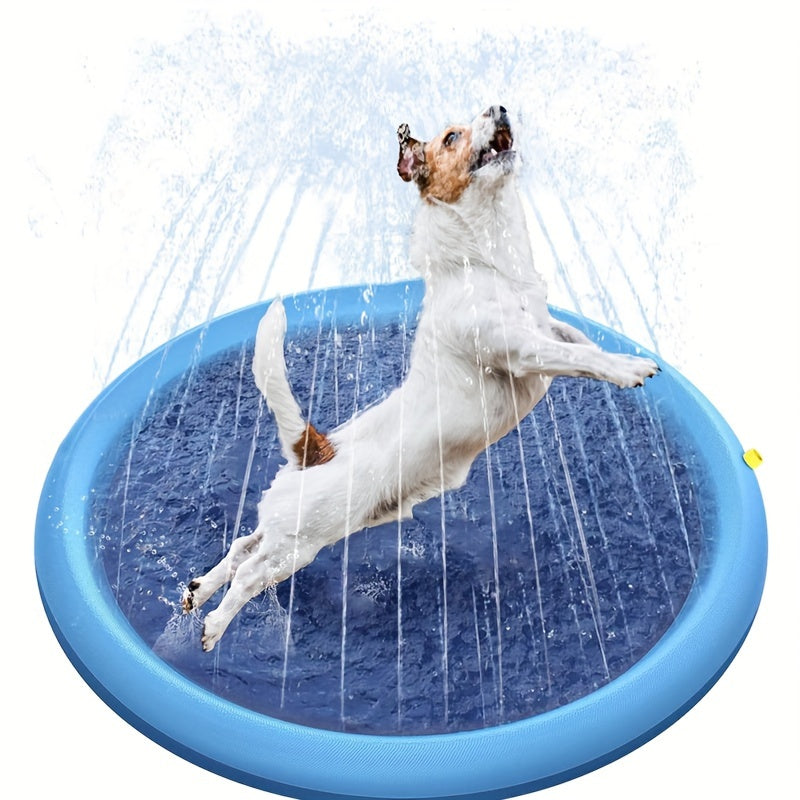 Foldable Dog Bath Tub & Swimming Pool - Durable Plastic, Non-Electric Pet Water Play Mat For Medium To Large Breeds