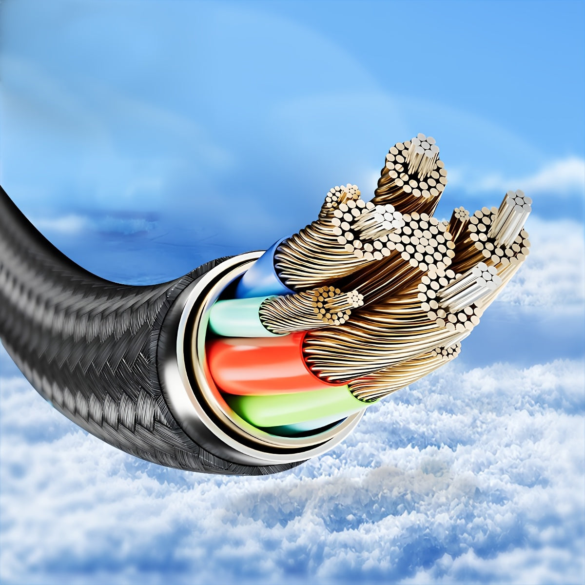 120W 6A Rapid Charging Cable - USB Type C Charge Cable with LED Display - Fast and Safe Charging Solution for Devices
