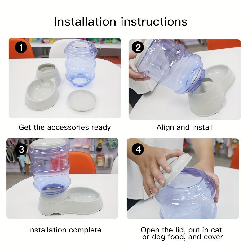 Large Capacity Pet Feeder Fountain