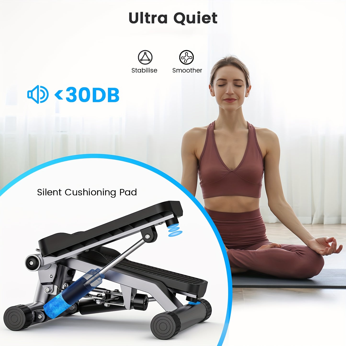 [Vibration Plate] Whole Body Vibration Plate Exercise Machine | 330 LBS Weight Capacity | Height Adjustable | Vibration Plate for Lymphatic Drainage, Toning & Wellness