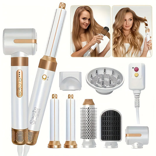 Ionic 7-in-1 Hair Dryer Brush | High-Speed Styling, Diffuser, Wand Set | 110V US Plug