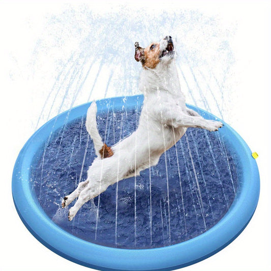 Foldable Dog Bath Tub & Swimming Pool - Durable Plastic, Non-Electric Pet Water Play Mat For Medium To Large Breeds