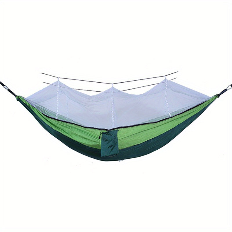 [Double Hammock with Mosquito Net] Anti-Rollover Double Hammock with Mosquito Net for Outdoor Camping and Home Use Christmas Gift