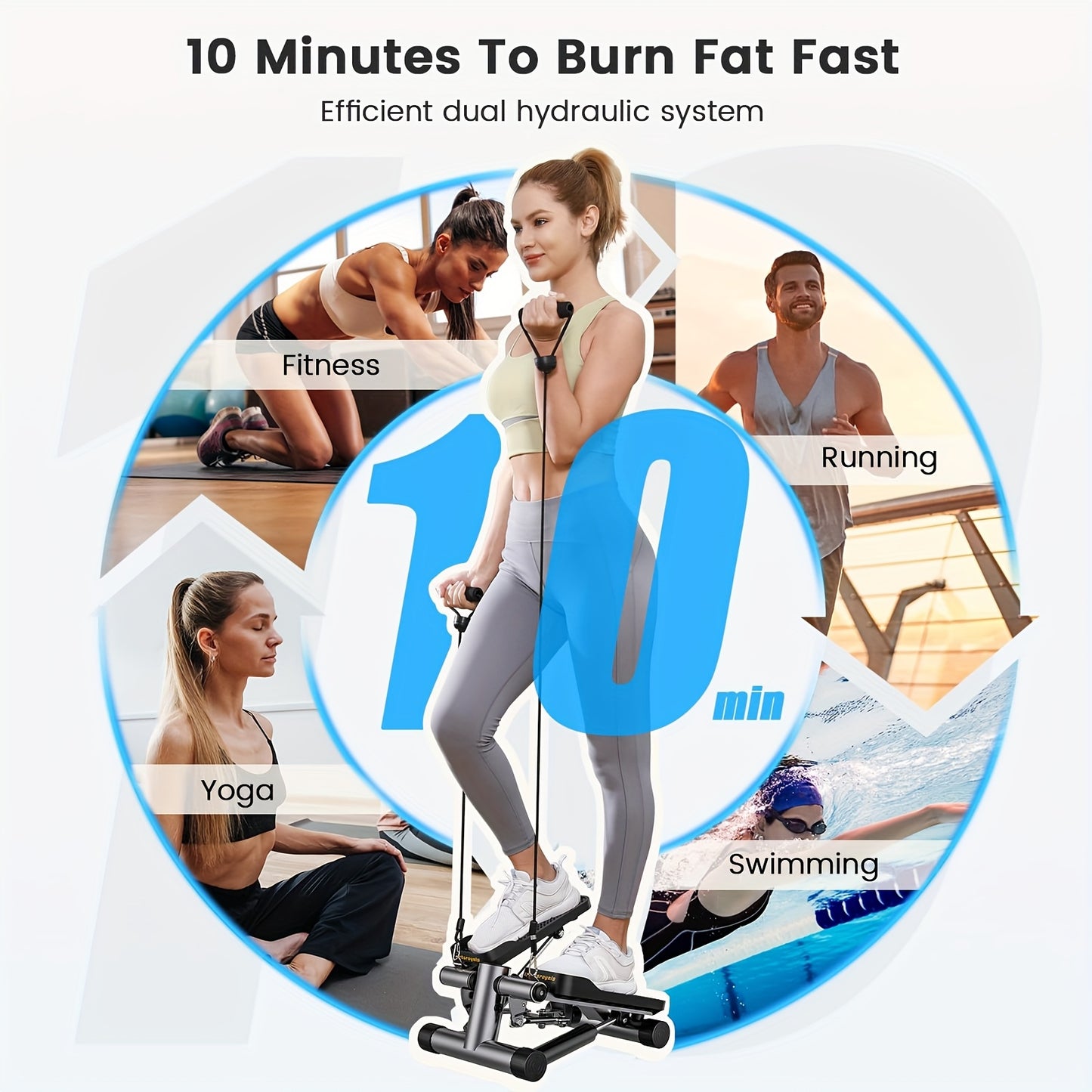[Vibration Plate] Whole Body Vibration Plate Exercise Machine | 330 LBS Weight Capacity | Height Adjustable | Vibration Plate for Lymphatic Drainage, Toning & Wellness