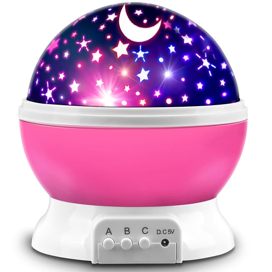 Children's Bedroom Star LED Night Light Projector Star Light Stockings Stuffed Girls Toys Suitable for 3-12 Years Old Boys Girls Gifts 3-12 Years Girls Boys Toys Birthday Christmas Gift Blue.