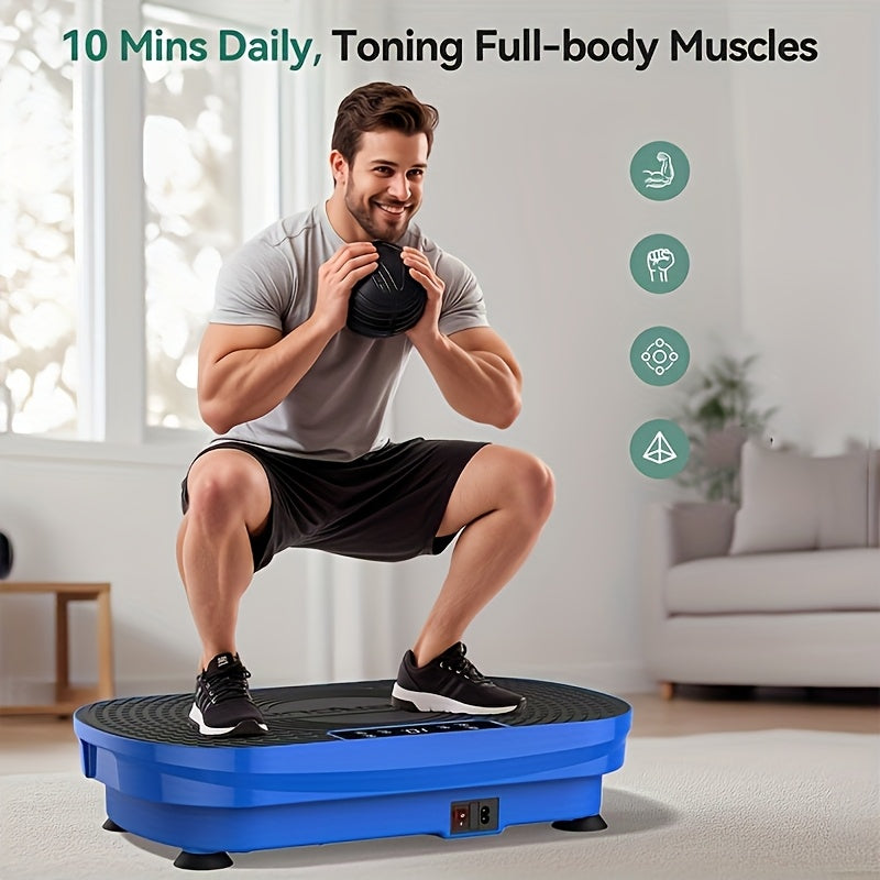 [Vibration Plate] Whole Body Vibration Plate Exercise Machine | 330 LBS Weight Capacity | Height Adjustable | Vibration Plate for Lymphatic Drainage, Toning & Wellness