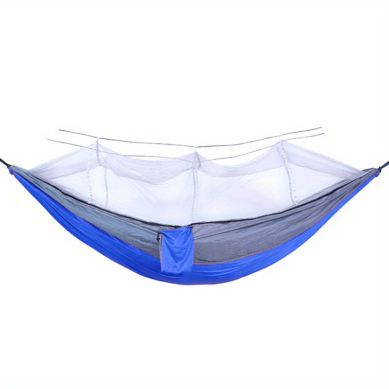 [Double Hammock with Mosquito Net] Anti-Rollover Double Hammock with Mosquito Net for Outdoor Camping and Home Use Christmas Gift