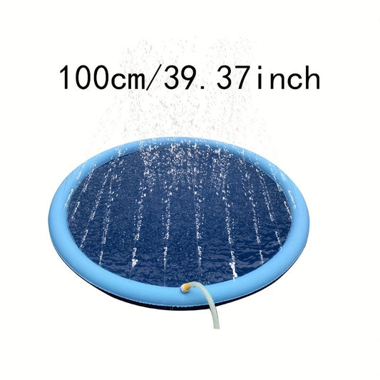 Foldable Dog Bath Tub & Swimming Pool - Durable Plastic, Non-Electric Pet Water Play Mat For Medium To Large Breeds