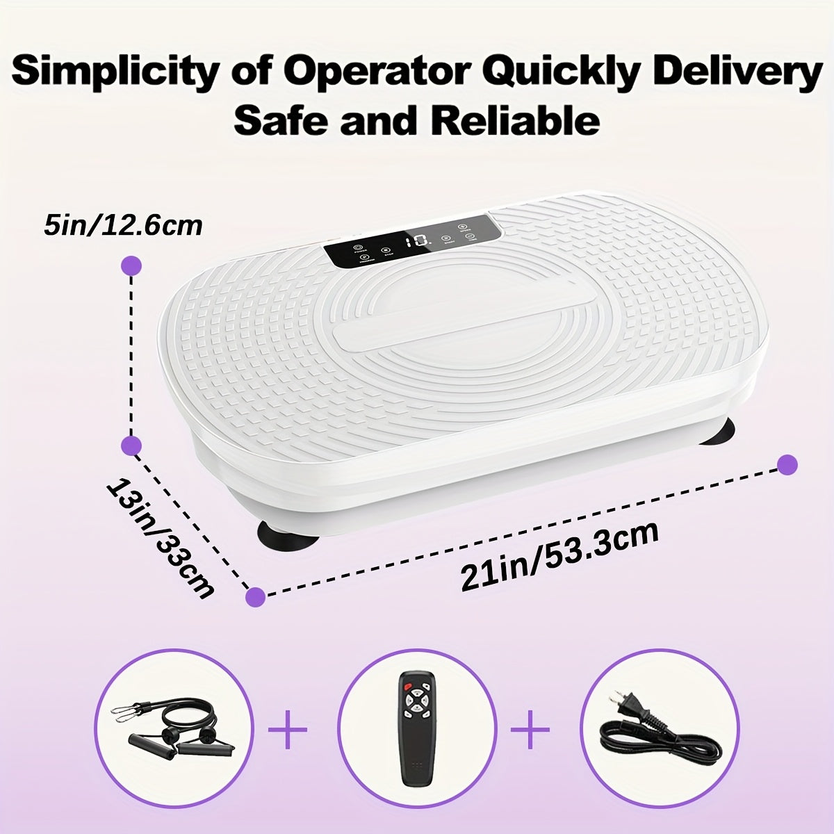 [Vibration Plate] Whole Body Vibration Plate Exercise Machine | 330 LBS Weight Capacity | Height Adjustable | Vibration Plate for Lymphatic Drainage, Toning & Wellness