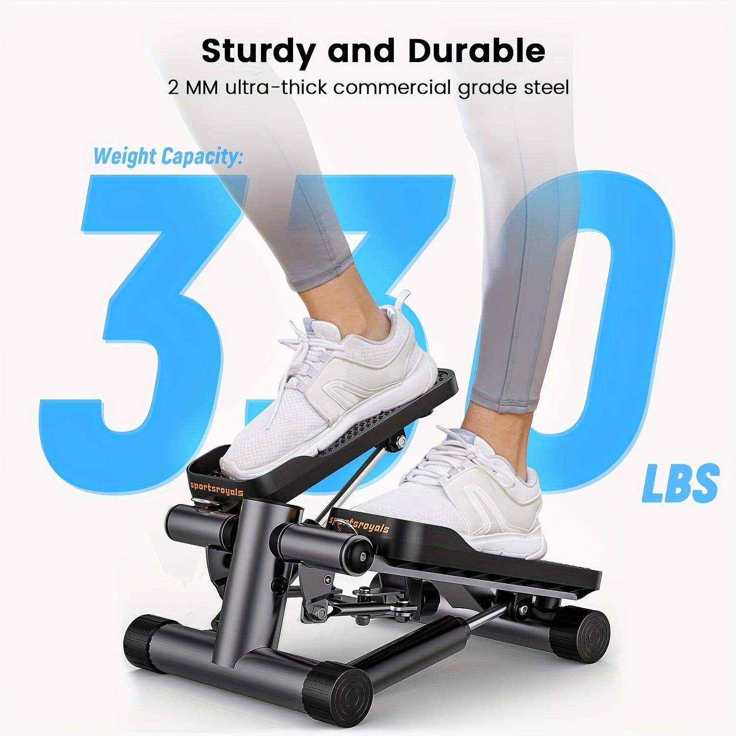 [Vibration Plate] Whole Body Vibration Plate Exercise Machine | 330 LBS Weight Capacity | Height Adjustable | Vibration Plate for Lymphatic Drainage, Toning & Wellness