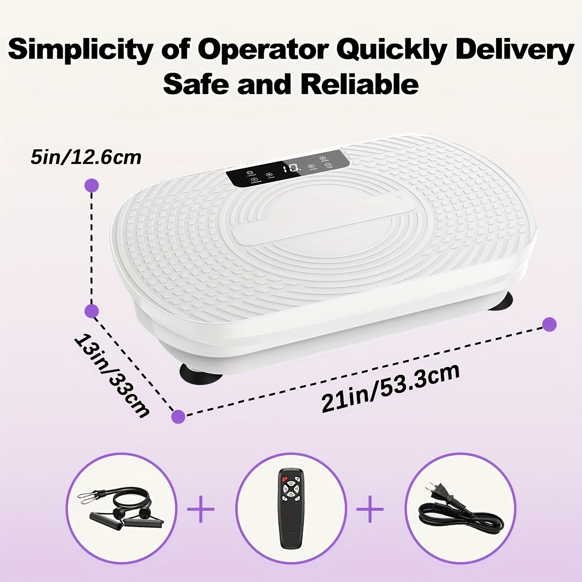 [Vibration Plate] Whole Body Vibration Plate Exercise Machine | 330 LBS Weight Capacity | Height Adjustable | Vibration Plate for Lymphatic Drainage, Toning & Wellness