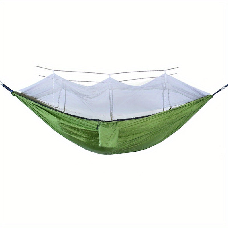 [Double Hammock with Mosquito Net] Anti-Rollover Double Hammock with Mosquito Net for Outdoor Camping and Home Use Christmas Gift